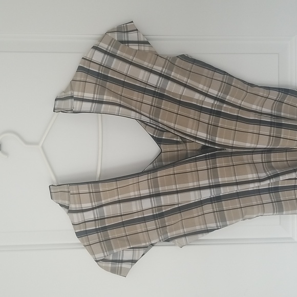 Le Chateau Black and Tan Plaid Dress - Picture 4 of 5